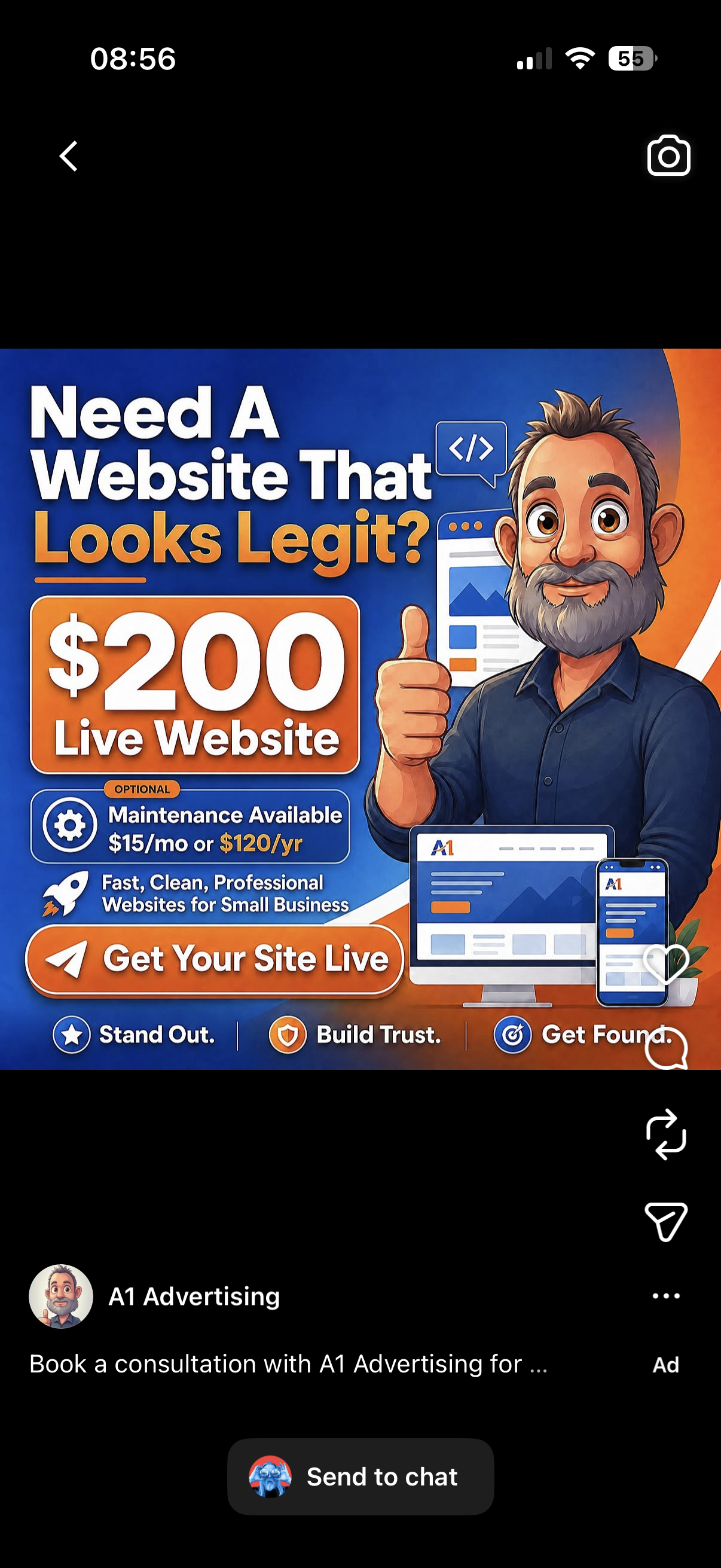 Christian Solorzano — screenshot of an AI-generated Instagram ad (AI slop)